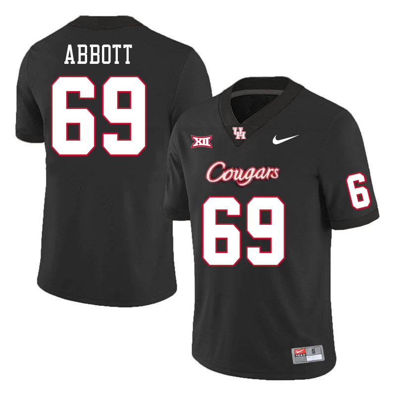 Men #69 Alex Abbott Houston Cougars College Football Jerseys Stitched-Black